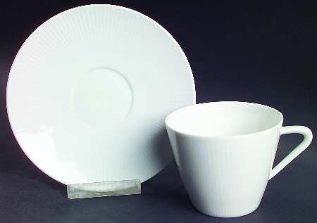 Monika (No Trim) Flat Cup & Saucer Set