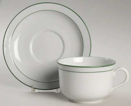 Rainbow Green Oversized Cup & Saucer Set