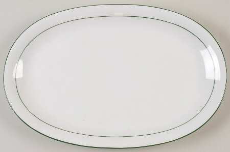 Rainbow Green 14" Oval Serving Platter