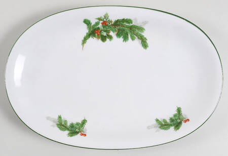 Holly 12" Oval Serving Platter