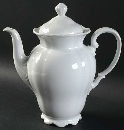 Theresia White Coffee Pot & Lid