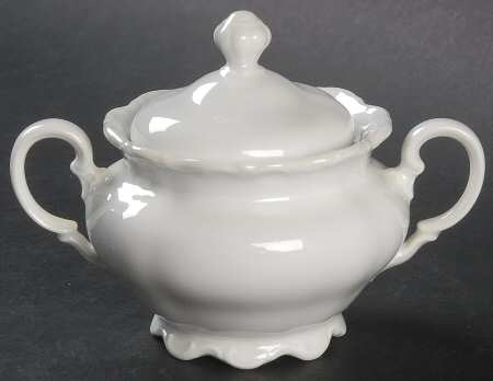 Theresia White Mini Sugar Bowl & Lid
