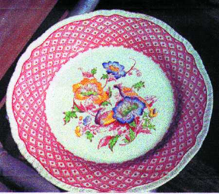 Burgundy Rose Dinner Plate