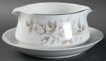 April Rose Gravy Boat with Attached Underplate