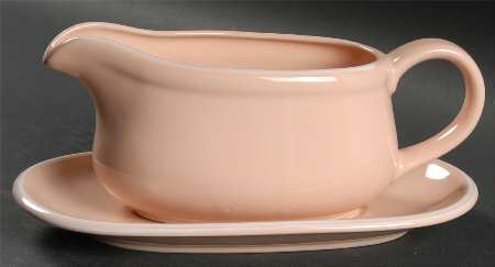 Peaches N Cream Gravy Boat & Underplate