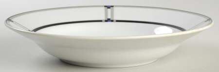 Tangent Black Blue Rim Soup Bowl