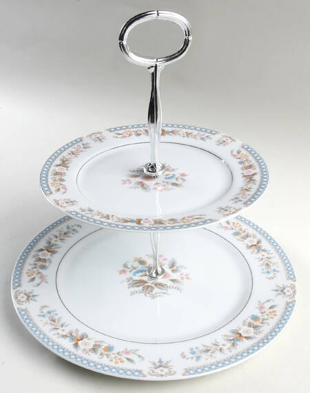 First Lady 6 5/8"-10"  2 Tiered Serving Tray (Dp, Sp) HC