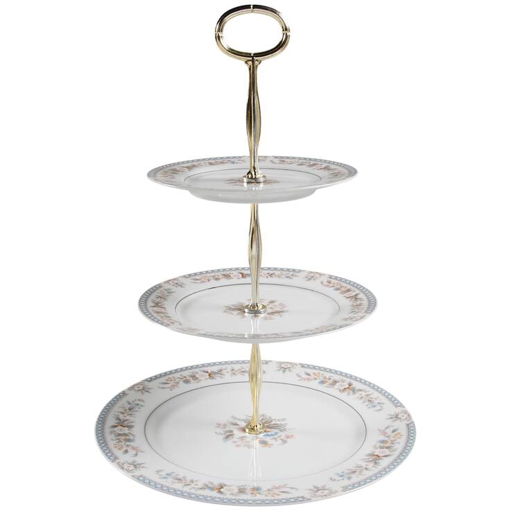 First Lady 13 7/8"-14 1/4" 3-Tiered Serving Tray(DP,SP,BB) HC