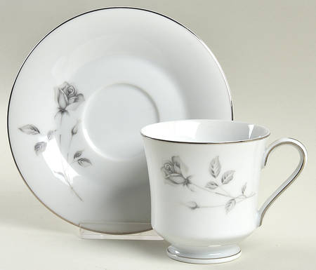 Shadow Rose (Japan) Footed Cup & Saucer Set by Society (Japan)