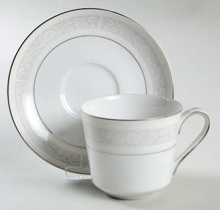 Stream Flat Cup & Saucer Set