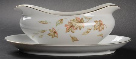 Autumn Fantasy Gravy Boat with Attached Underplate