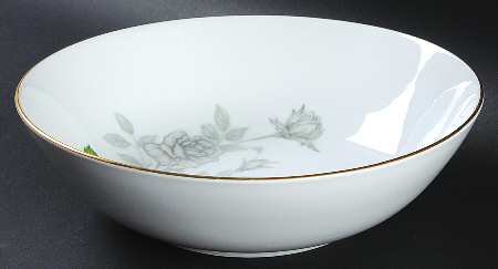 Grey Pearl (Gold Trim) 9" Round Vegetable Bowl