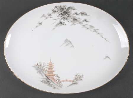 Kiyomizu 15" Oval Serving Platter
