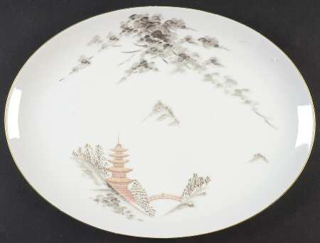 Kiyomizu 14" Oval Serving Platter