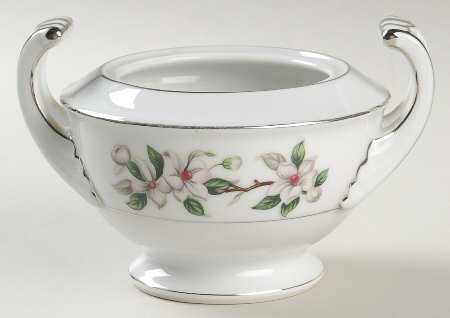 Pamela (Platinum Trim) Sugar Bowl No Lid