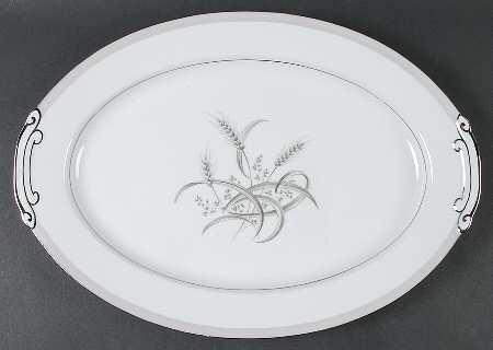 Silver Wheat 16" Oval Serving Platter