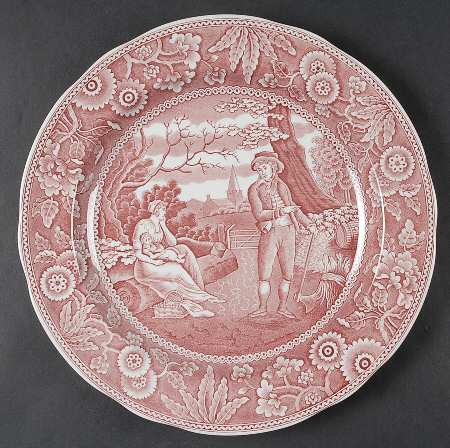 Archive Collection Cranberry Dinner Plate by Spode