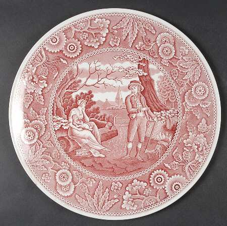 Archive Collection Cranberry Cake Plate by Spode
