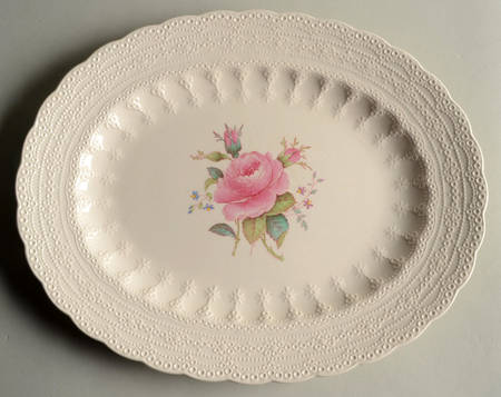 Billingsley Rose Pink (Old Backstamp) 11" Oval Serving Platter by Spode