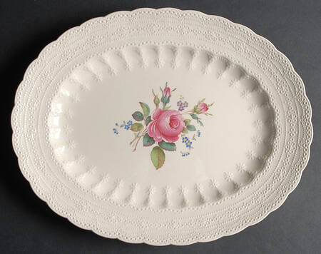 Billingsley Rose Pink (Old Backstamp) 13" Oval Serving Platter by Spode