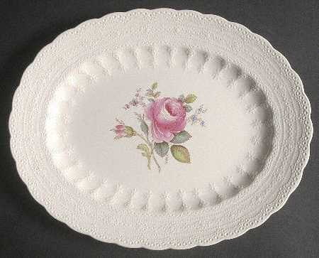 Billingsley Rose Pink (Old Backstamp) 11" Oval Serving Platter