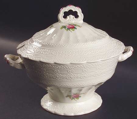 Billingsley Rose Pink (Old Backstamp) Tureen &  Lid by Spode