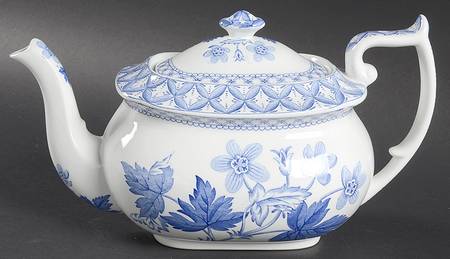 Blue Geranium Teapot & Lid