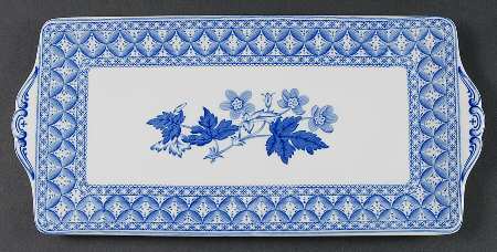 Blue Geranium Large Sandwich Tray by Spode