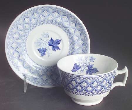Blue Geranium Breakfast Cup & Saucer Set