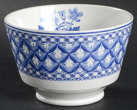 Blue Geranium Open Sugar Bowl