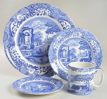 Blue Italian 4 Piece Place Setting