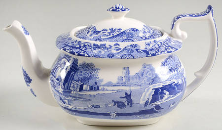 Blue Italian Teapot & Lid