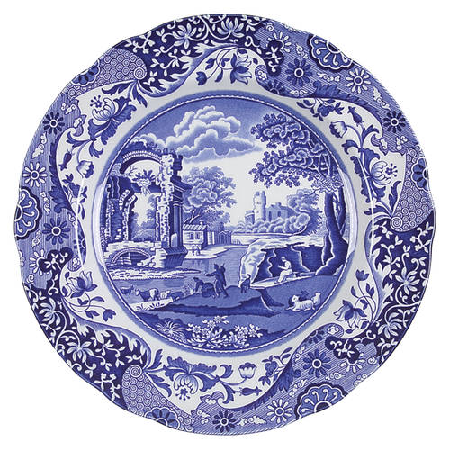 Blue Italian Luncheon Plate