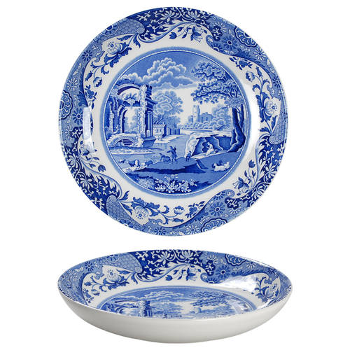 Blue Italian 8" Individual Pasta Bowl - Set of 4