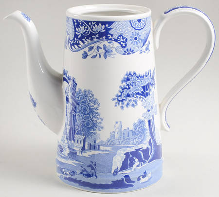 Blue Italian Ascot Coffee Pot No Lid