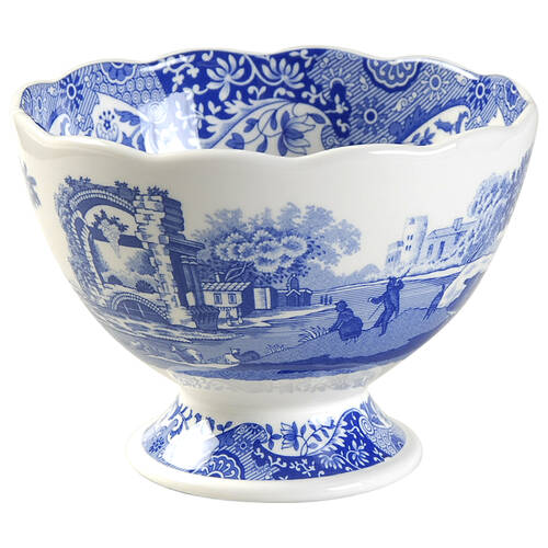 Blue Italian 4" Footed Bowl