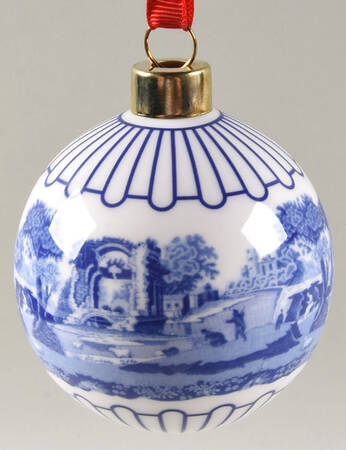 Blue Italian Bauble Ornament by Spode