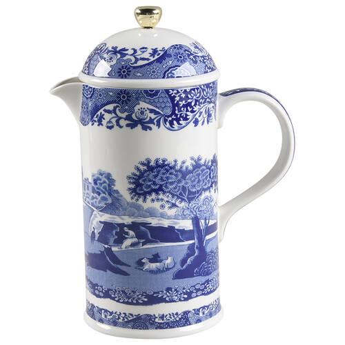 Blue Italian Cafetiere & Lid/Press