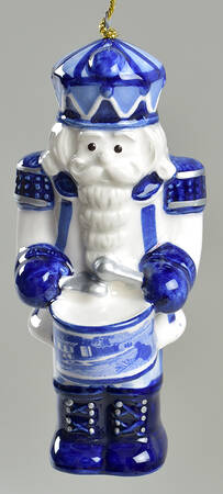 Blue Italian Nutcracker Ornament by Spode