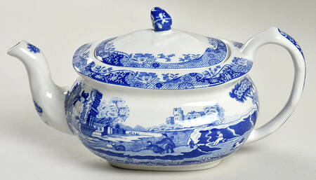 Blue Italian Individual Teapot & Lid by Spode