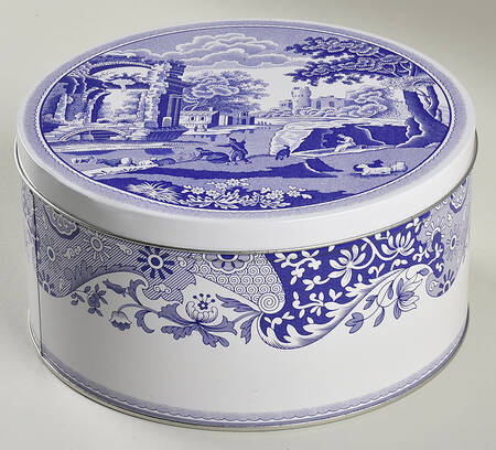Blue Italian 7" Cake Tin & Lid