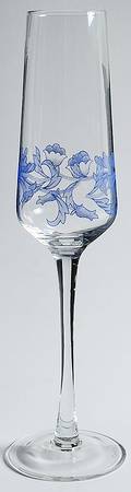 Blue Italian Glassware Champagne Flute by Spode