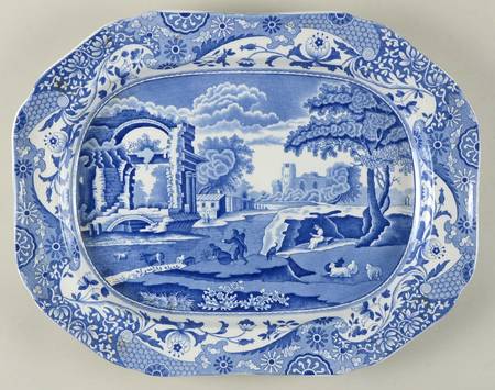 Blue Italian 16" Oval Serving Platter