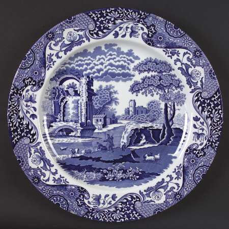 Blue Italian 12" Chop Plate (Round Platter)