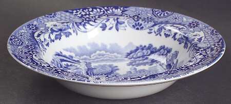 Blue Italian Rim Fruit/Dessert (Sauce) Bowl