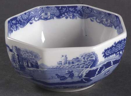 Blue Italian Mini Octagonal Bowl