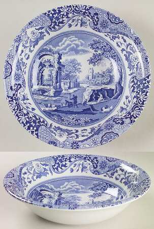 Blue Italian Ascot Coupe Cereal Bowl