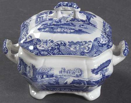Blue Italian Mini Tureen & Lid