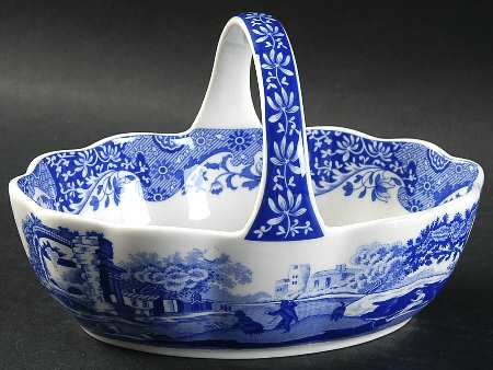 Blue Italian Basket Bowl by Spode