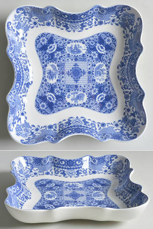 Blue Room Collection Square Ogee Tray